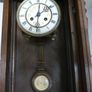 Victorian Wall Pendulum Clock 27" x 14" (clocks work well, chimes on hour and half hour) Image 10