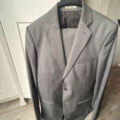 Zara Man Men's Suit EU 48 Light Grey Excellent Condition