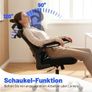 Ergonomic office chair with headrest, adjustable lumbar support & mesh upholstery, height-adjustable swivel chair up to 150 kg, computer chair ideal for office and home office, black Image 9