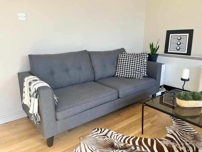 2 Grey Sofas in Excellent Condition Only 1 Year Old