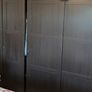 Two IKEA Rakkestad wardrobes black brown sold together Image 2