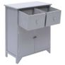 Side Cabinet Grey 60x30x75 cm Paulownia Wood Image 5