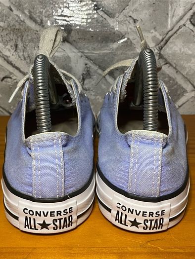 Converse All Star Ladies Girls Light Blue Canvas Lo Top Trainers UK4 EUR36.5