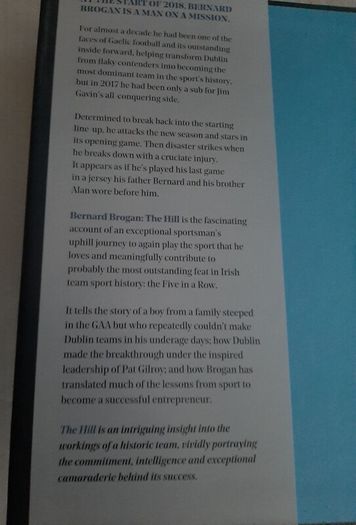 book Hardback Gaa Bernard Brogan The Hill