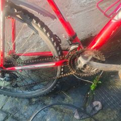 mountain bike, red