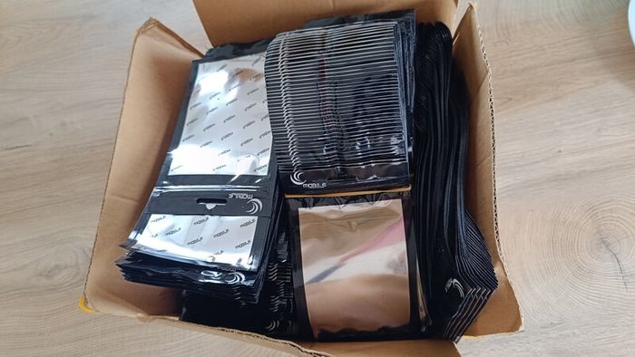 Zipper aluminum mobile accessories bags