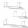 Rustic Floating Shelves, Decorative Wood Wall Shelves Set of 3, Wall Mounted Storage Shelves for Bedroom, Living Room, Kitchen, Bathroom, Office and More Carbonized Black (MULTIPLE COLOURS) Image 2