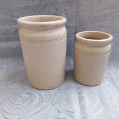 Two Small Stoneware Jars