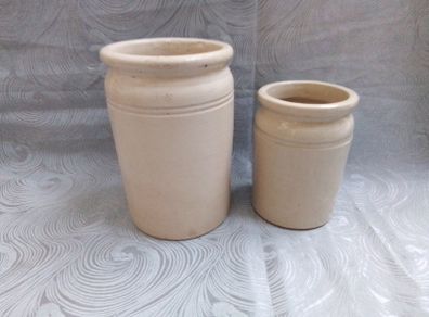 Two Small Stoneware Jars