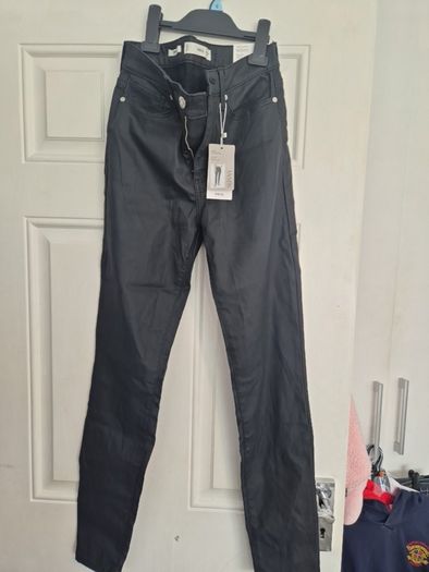 Mango Leather Trousers