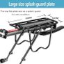 Rear bike rack,50KG Capacity Solid Bearings Bike Cargo Rack w/Fender & Large Size Reflective,Quick Release Mountain Road Bicycle Rear Racks,Universal Bike Luggage Touring Carrier Rack Image 5
