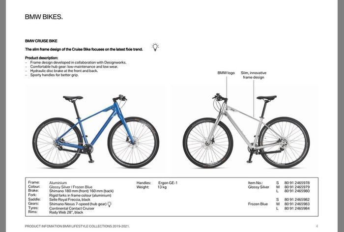 BMW Urban Bike 29 Disc Brakes Shimano Deore