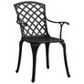 5 Piece Bistro Set Cast Aluminium Black Image 4