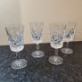 Set Of 4 Crystal Goblets 4 Glasses Wine Port Vintage Image 6
