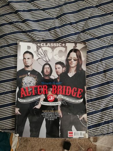Alter Bridge Autographed Classic Rock Magazine