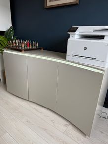 Modern Grey Sideboard with LED Lighting