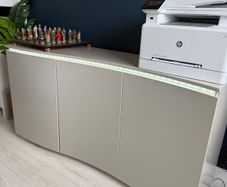 Modern Grey Sideboard with LED Lighting