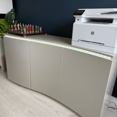 Modern Grey Sideboard with LED Lighting