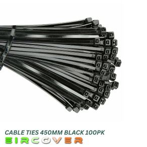 Heavy Duty White Cable Ties 450mm  Black 100pk