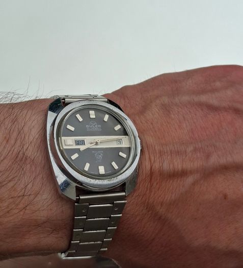 Vintage BULER BULLDOG Watch 1960s Swiss Watch