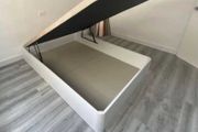 White Ottoman Storage Bed single