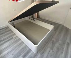 White Ottoman Storage Bed single
