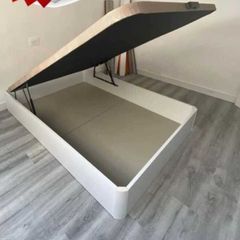 White Ottoman Storage Bed single