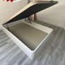 white Ottoman Storage Bed Double Image 2