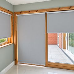 5 x Grey Roller Blinds Various Sizes 195cm Drop Fixings Included