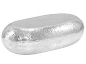 Coffee Table Silver 100x50x28 cm Aluminium
