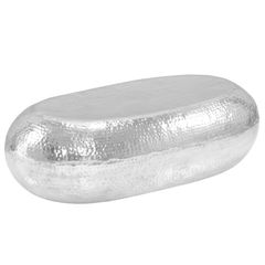 Coffee Table Silver 100x50x28 cm Aluminium