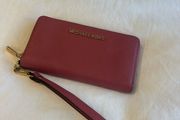 Michael Kors Pink Saffiano Leather Wallet