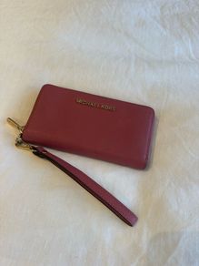 Michael Kors Pink Saffiano Leather Wallet