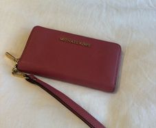 Michael Kors Pink Saffiano Leather Wallet
