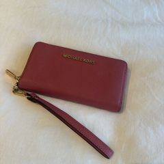 Michael Kors Pink Saffiano Leather Wallet