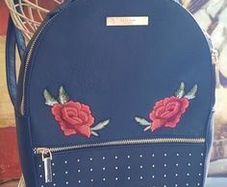 Dune of London 'Studs &Roses' Backpack, Black, Never Used