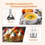 Immersion Blender, 1100W 2-in-1 Hand Held Blender with Full Copper Motor & Stainless Steel Body, 15 Speed & Turbo Mode Hand Mixer, Blade with Anti-scratch Coating, Stick with Beaters Image 6