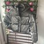 jacket Zara size small cropped metallic hooded jacket Image 3