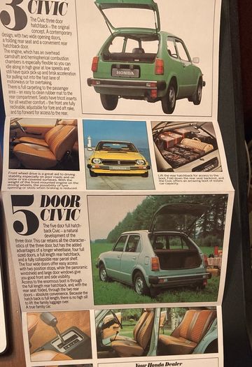 1970's Honda Civic and Honda Accord Brochure