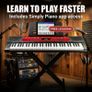 61-Key Keyboard Piano Kit with Stand, Bench, Headphones & Pitch Bend Image 4