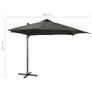Cantilever Umbrella with Pole and LED Lights Anthracite 300 cm Image 10