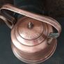 Antique Copper Bell Shaped Kettle with Brass Spout & Tin Lining Image 2