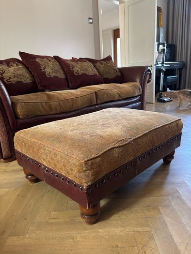 Vintage Tetrad Cleveland 3 & 4 seater sofa suite with footstool