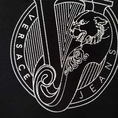 Versace Jeans Black Logo Long Sleep Top Sz S