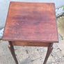 Antique-style single-drawer wooden side table Image 8