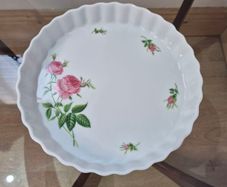 Christineholm Porcelain "Rose Collection" Quiche & Tart Dish