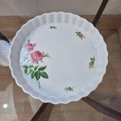 Christineholm Porcelain "Rose Collection" Quiche & Tart Dish