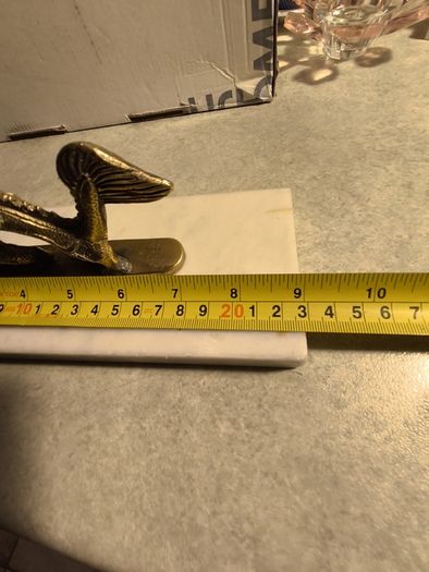 Vintage Brass Dragon on plinth of marble