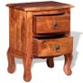 Nightstand with Drawers Solid Acacia Wood Image 7