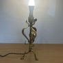 Art Noveau EFESCA Brass and copper table lamp with twisted cable c1910 Image 7